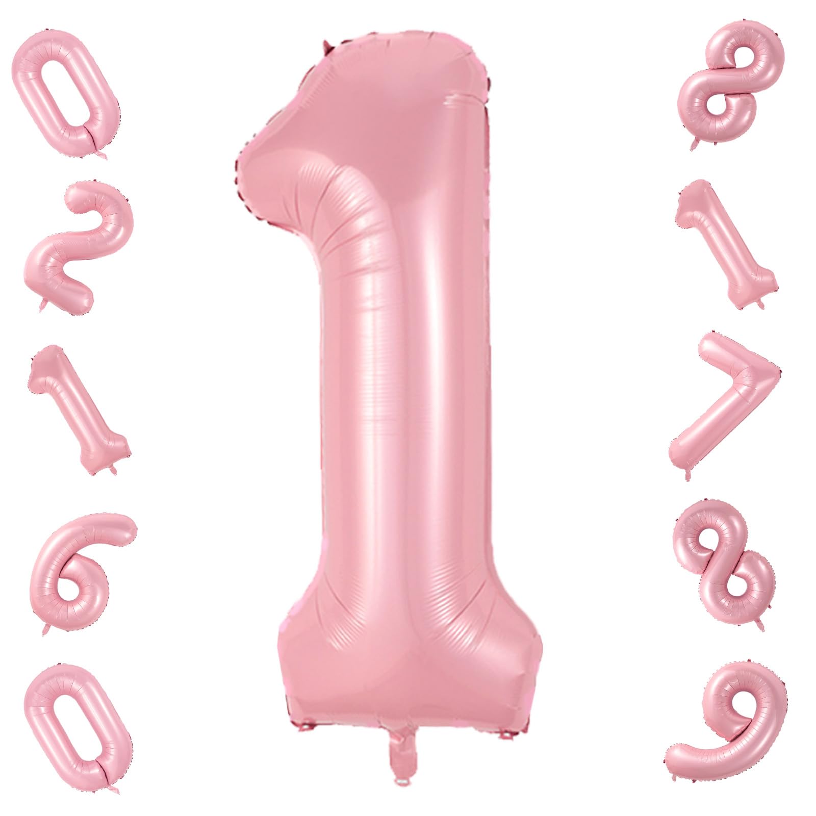 Biapian 40-inch pink number 1 balloon for first birthday decorations.