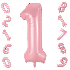 Biapian 40-inch pink number 1 balloon for first birthday decorations.