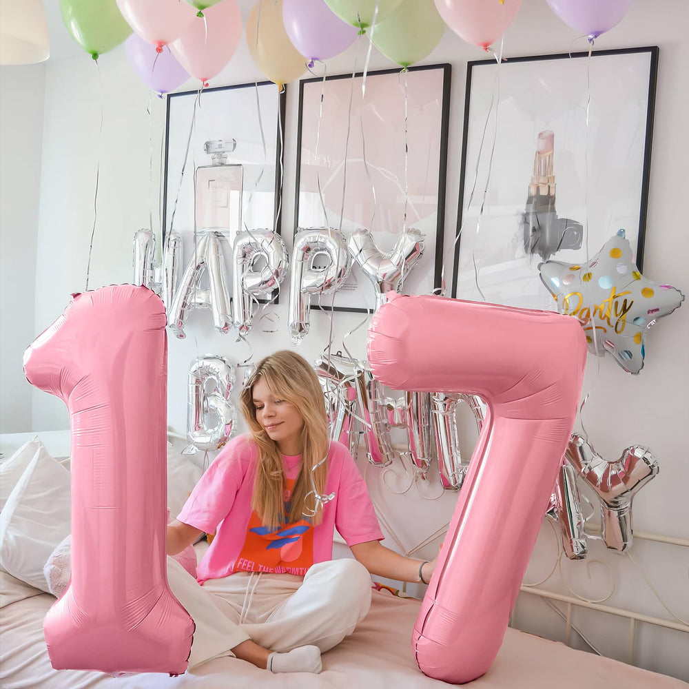 Biapian 40 inch balloon creates a festive backdrop for birthday photos