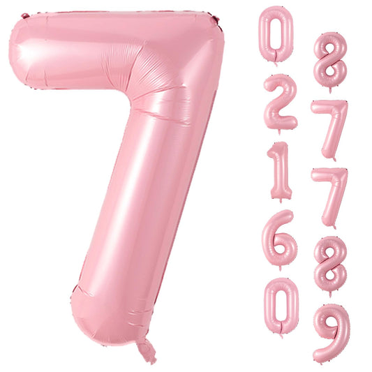 Biapian 40 inch pink 7 balloon set for dramatic birthday backdrop