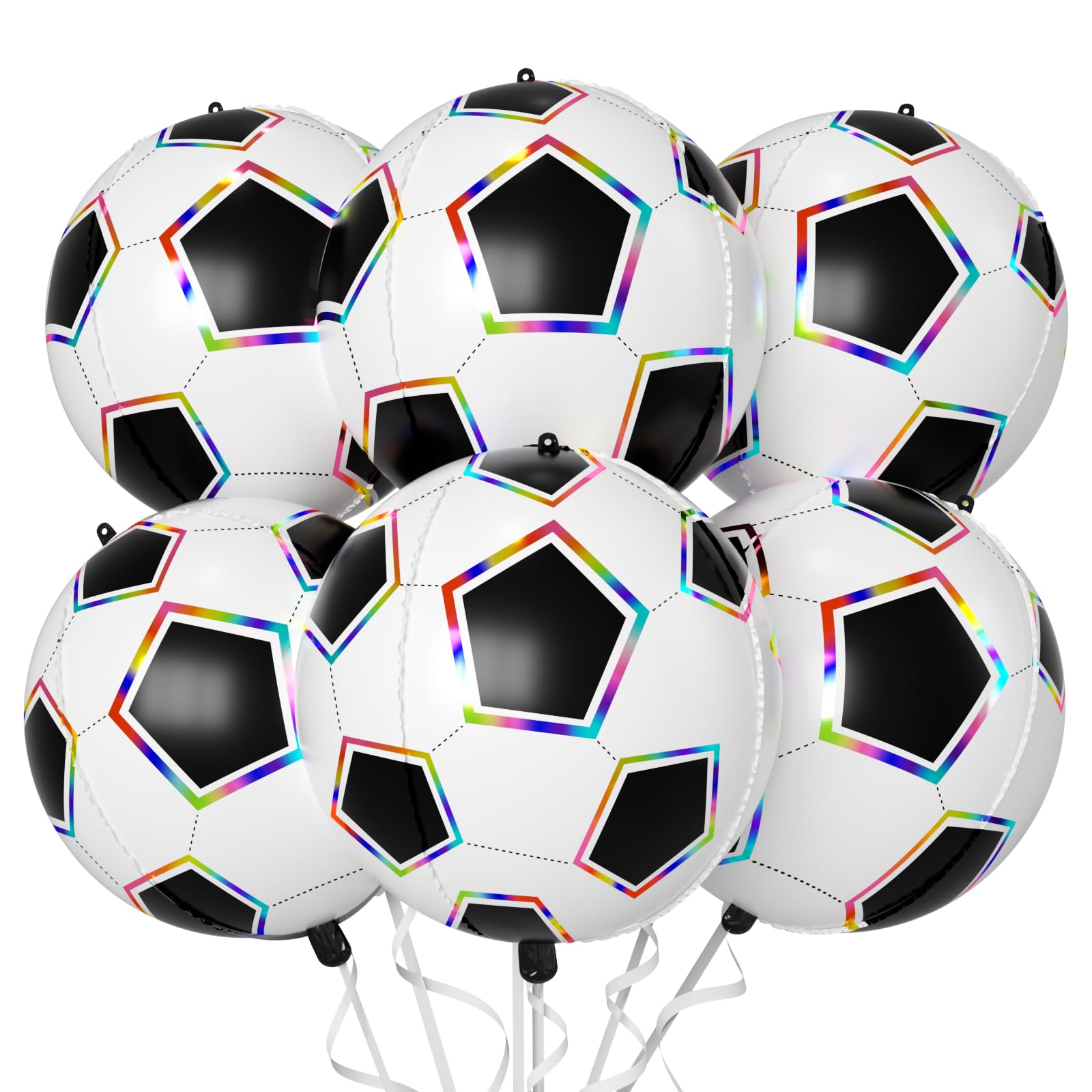 Biapian 6-pack soccer balloons in 22-inch size create a bold focal point for sports celebrations.