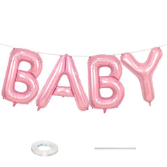 Biapian 40-inch BABY letter balloons create a bold baby shower backdrop.