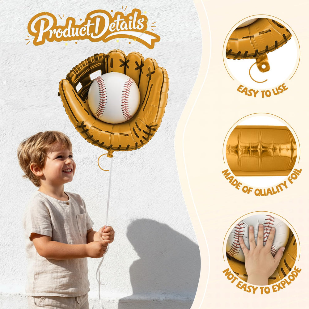 Biapian 18-inch round baseball balloon ready to float