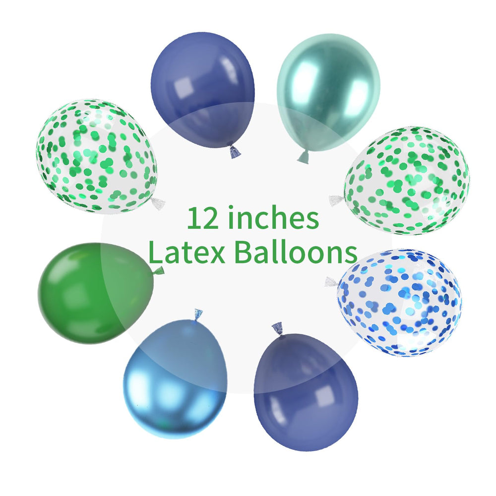 Biapian blue confetti balloon close-up ready to elevate celebrations
