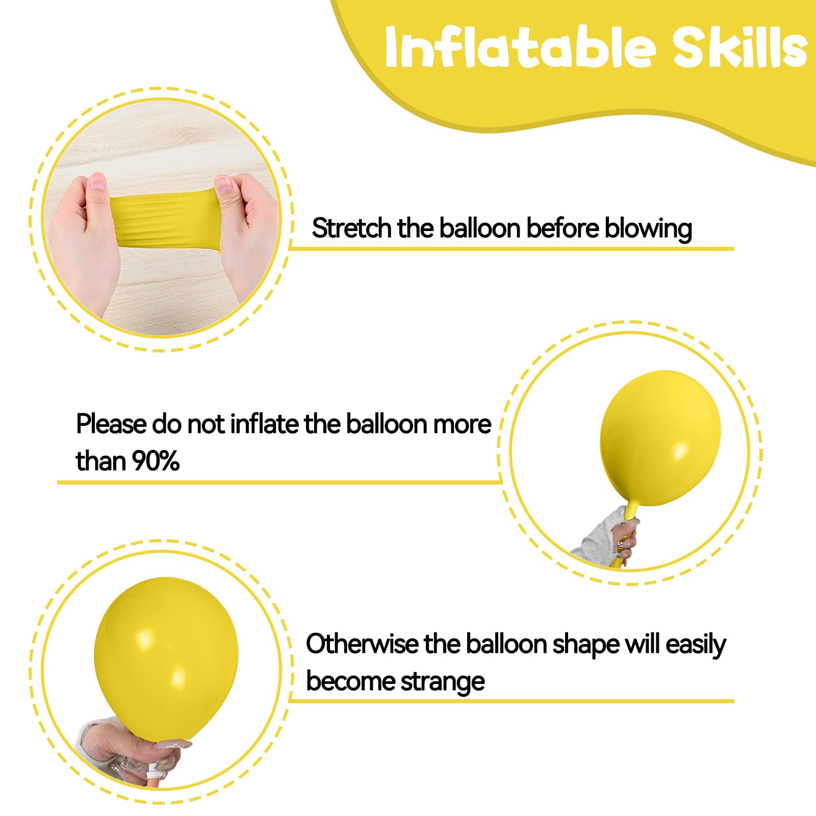 Biapian color-change balloons reveal true shades after inflation for eye-catching effect.