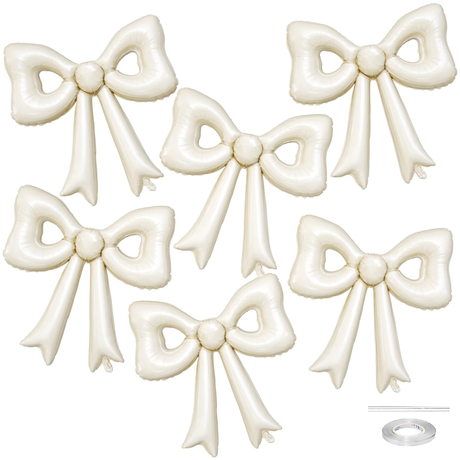 Biapian cream bow balloon 30 inch for chic party decor and photo moments.