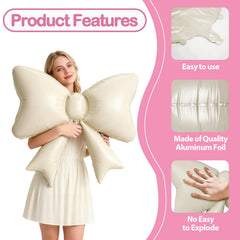 Biapian cream-white matte balloon 35in enhances reception visuals