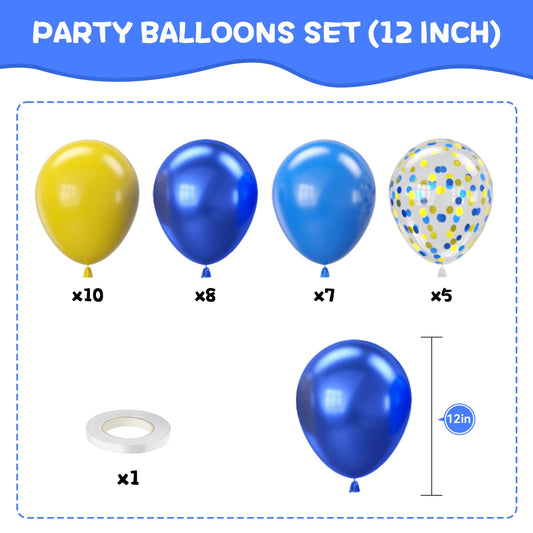 Biapian double stuffed metallic balloons for elegant graduation or baby shower decor.