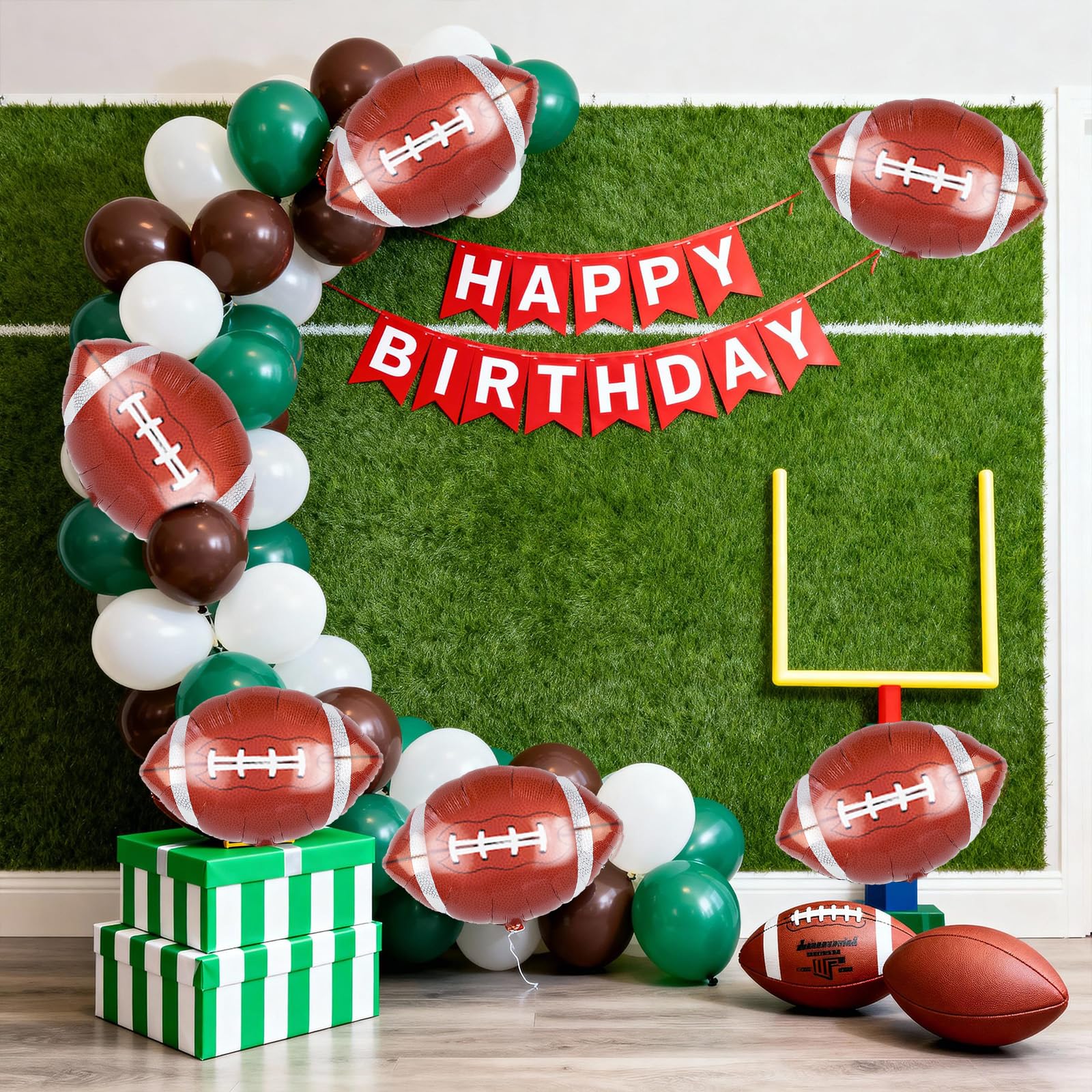 Biapian football balloon photo backdrop creates sports-themed visuals