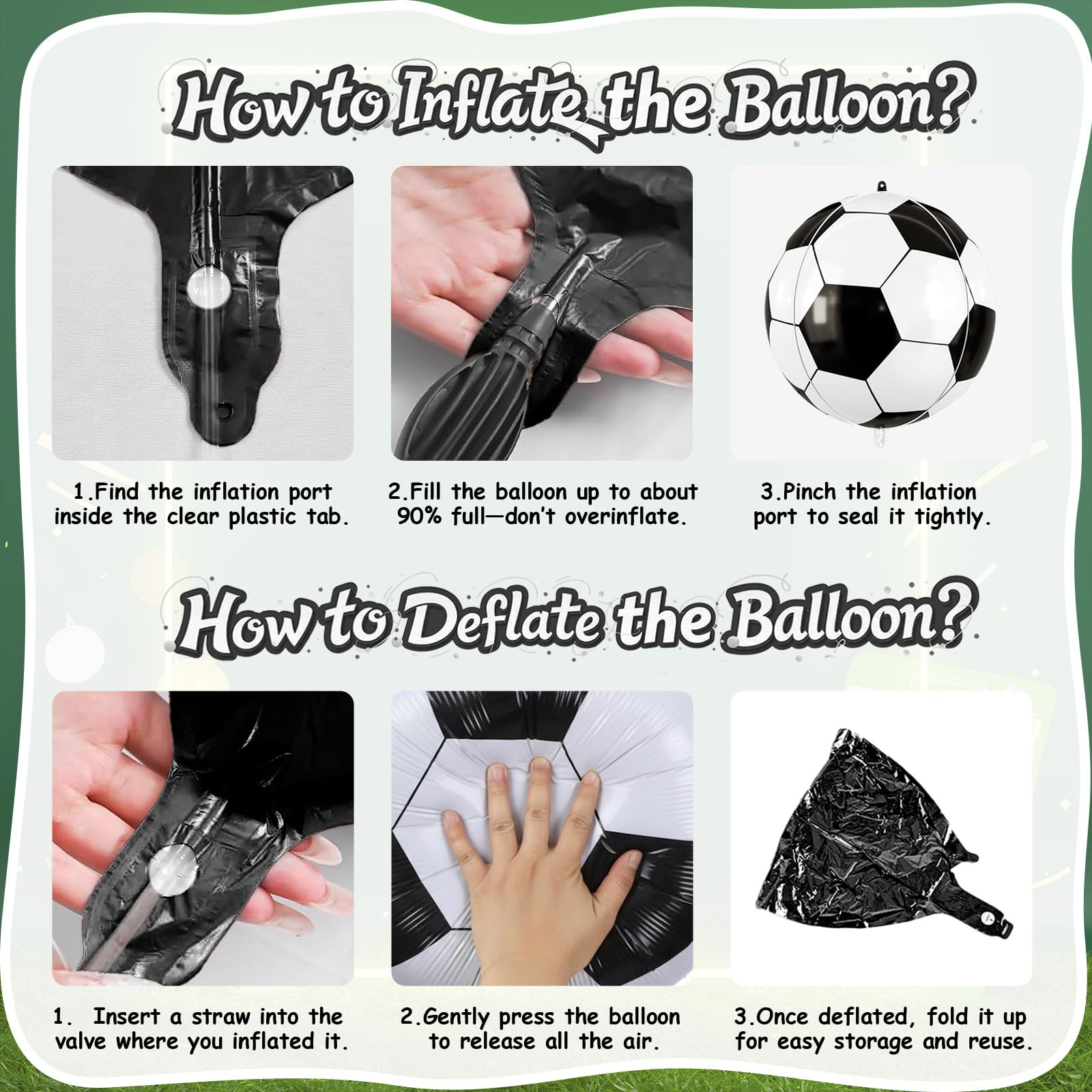 Biapian 22-inch soccer balloons ideal for game-day celebrations.