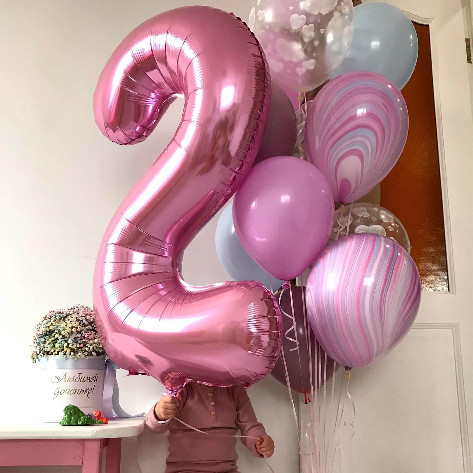 Biapian girls birthday party foil 2 balloon for princess-themed celebrations.