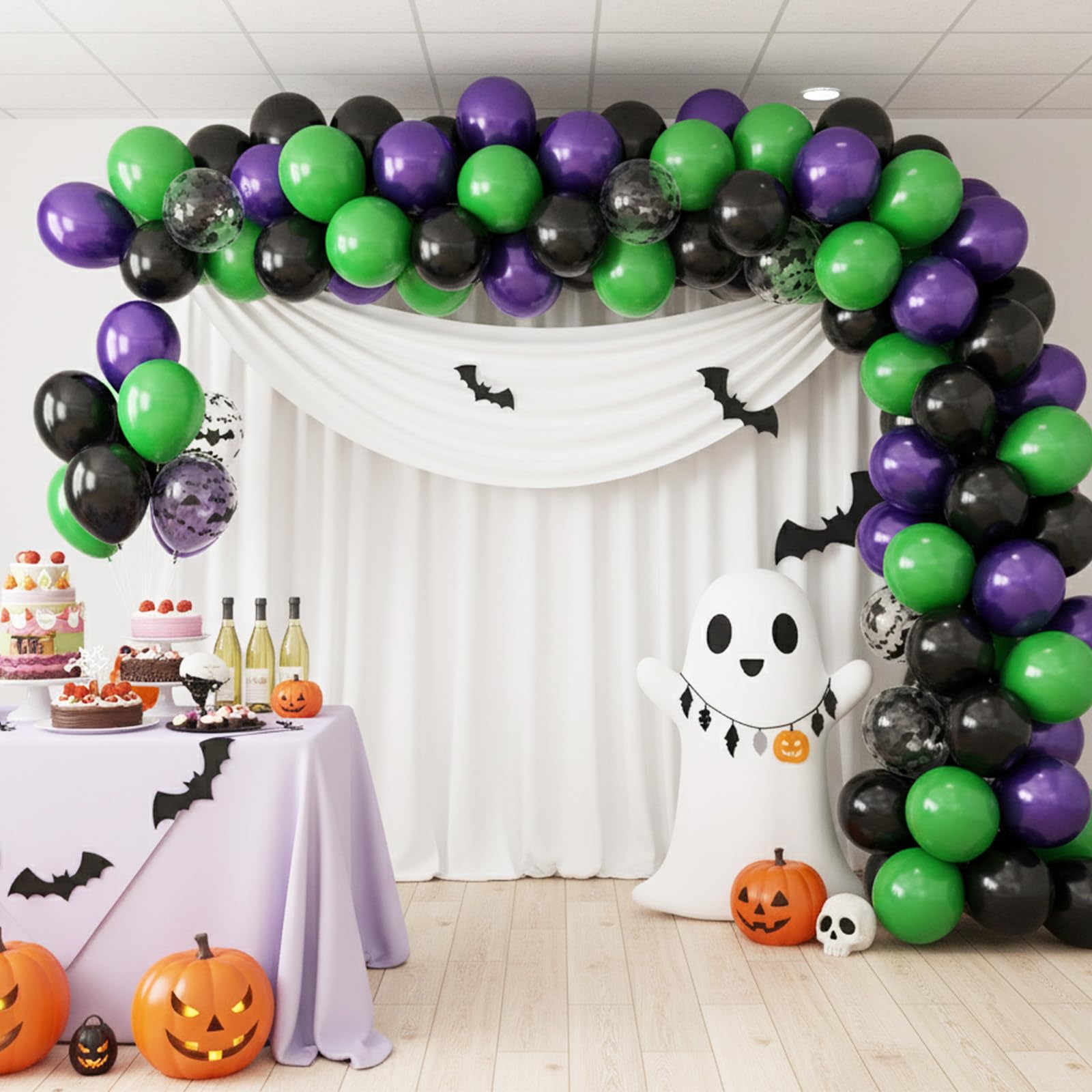 Biapian 12in green balloons ideal for Halloween decor and kid parties.