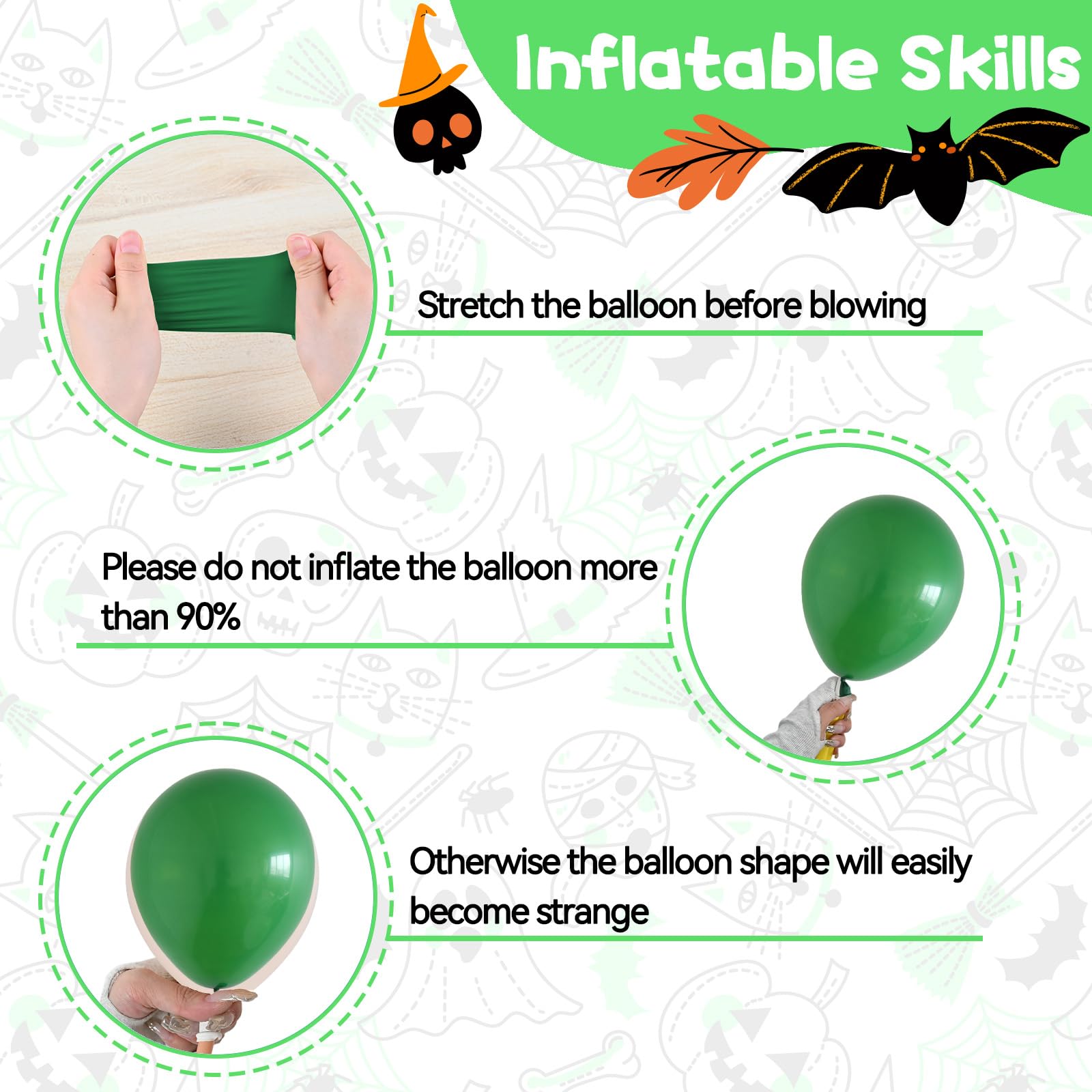 Biapian Halloween balloons with black bat print for bold doorway decor.