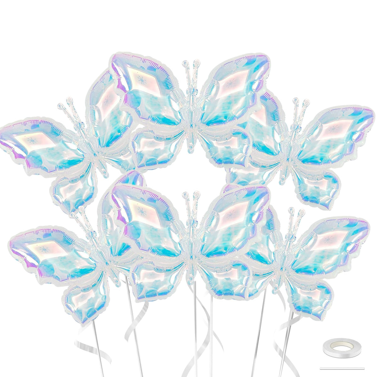 Biapian iridescent butterfly balloon 65x48cm with shimmering finish for weddings