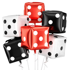 Biapian jumbo dice balloons 24in black foil decorate casino party