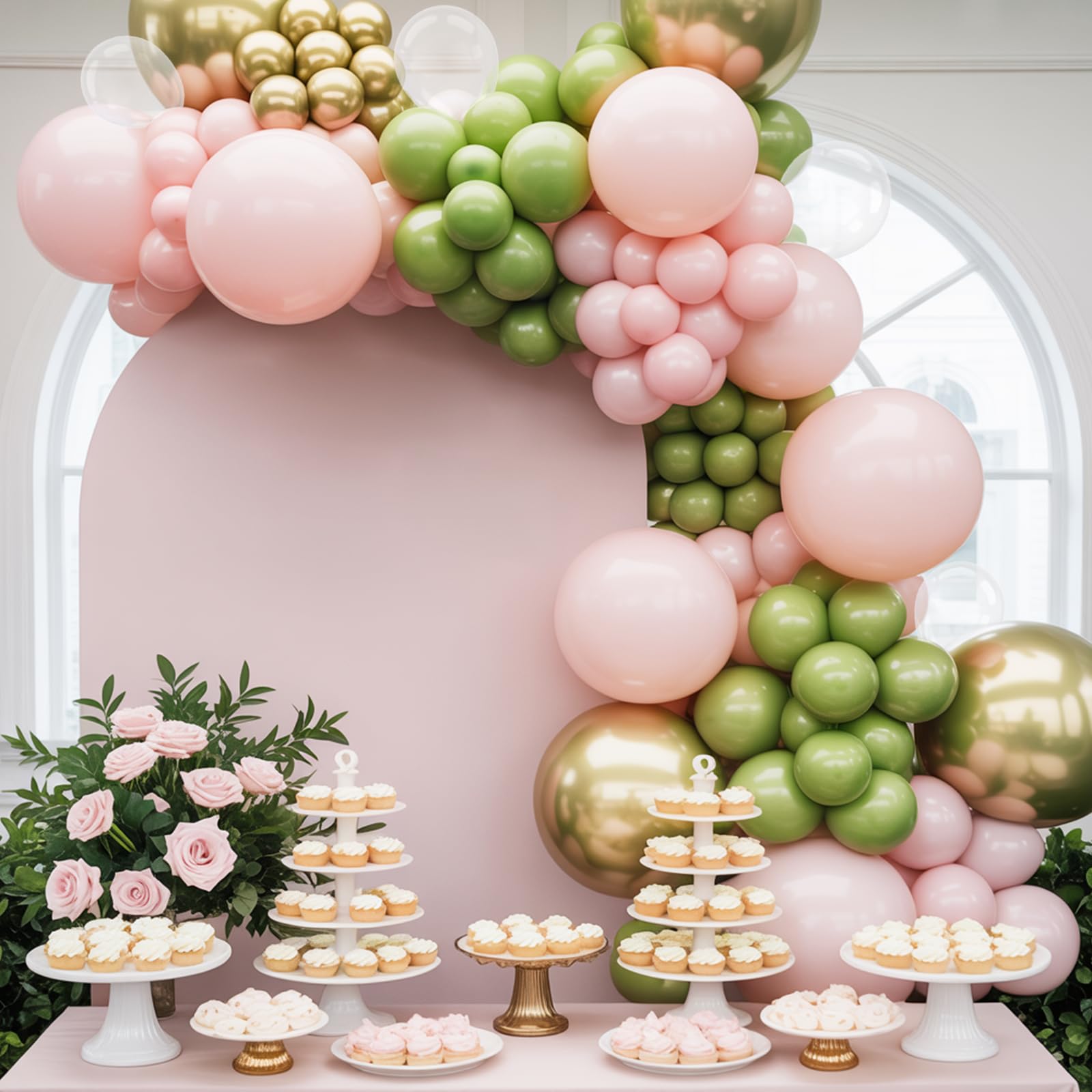 Biapian multi-color balloons create eye-catching centerpieces and arches