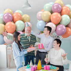 Biapian pastel retro balloons multi-color setup showing decor ideas