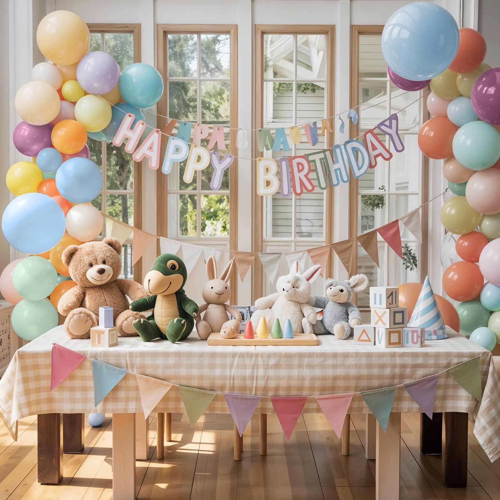 Biapian pastel retro balloons pink closeup ideal for birthday celebrations