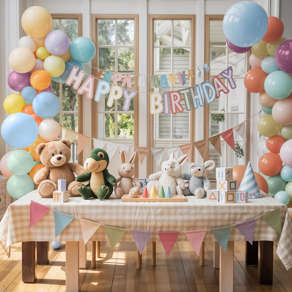 Biapian pastel retro balloons pink closeup ideal for birthday celebrations