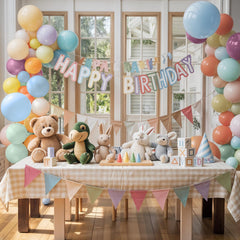 Biapian pastel retro balloons pink closeup ideal for birthday celebrations