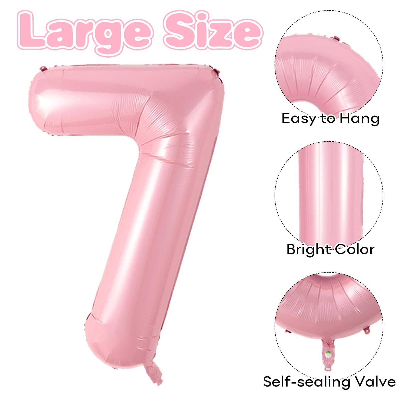 Biapian pearlescent pink 7 balloon showcases elegant celebration decor