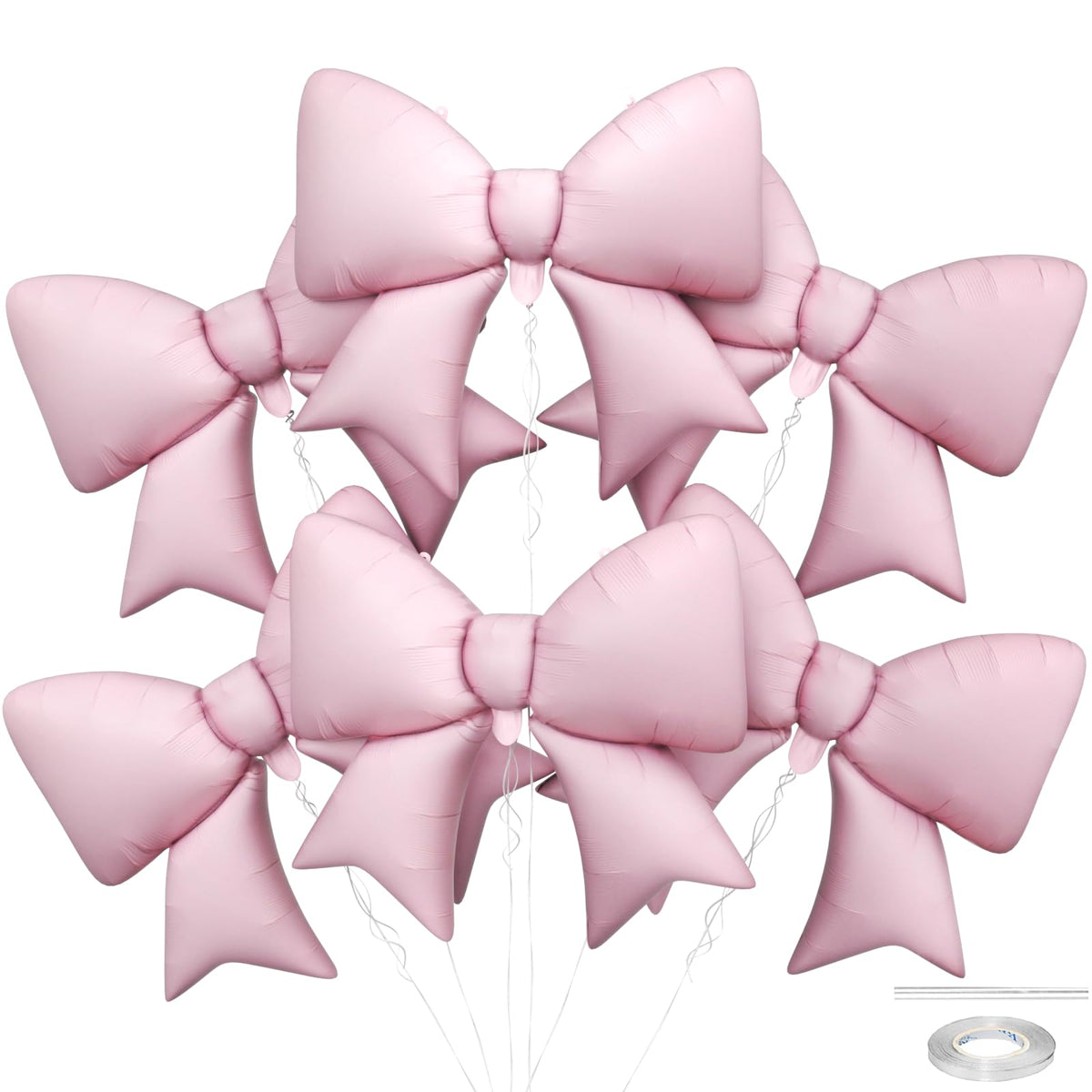 Biapian pink bow balloon 38 inch foil for elegant party decor.