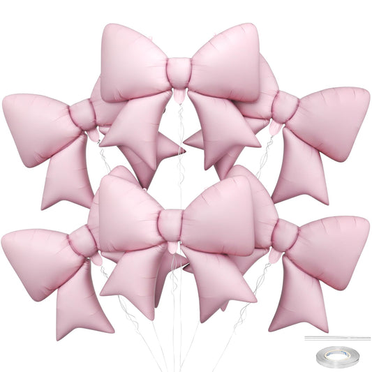 Biapian pink bow balloon 38 inch foil for elegant party decor.