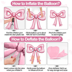 Biapian pink bow balloon is durable and reusable for future celebrations.