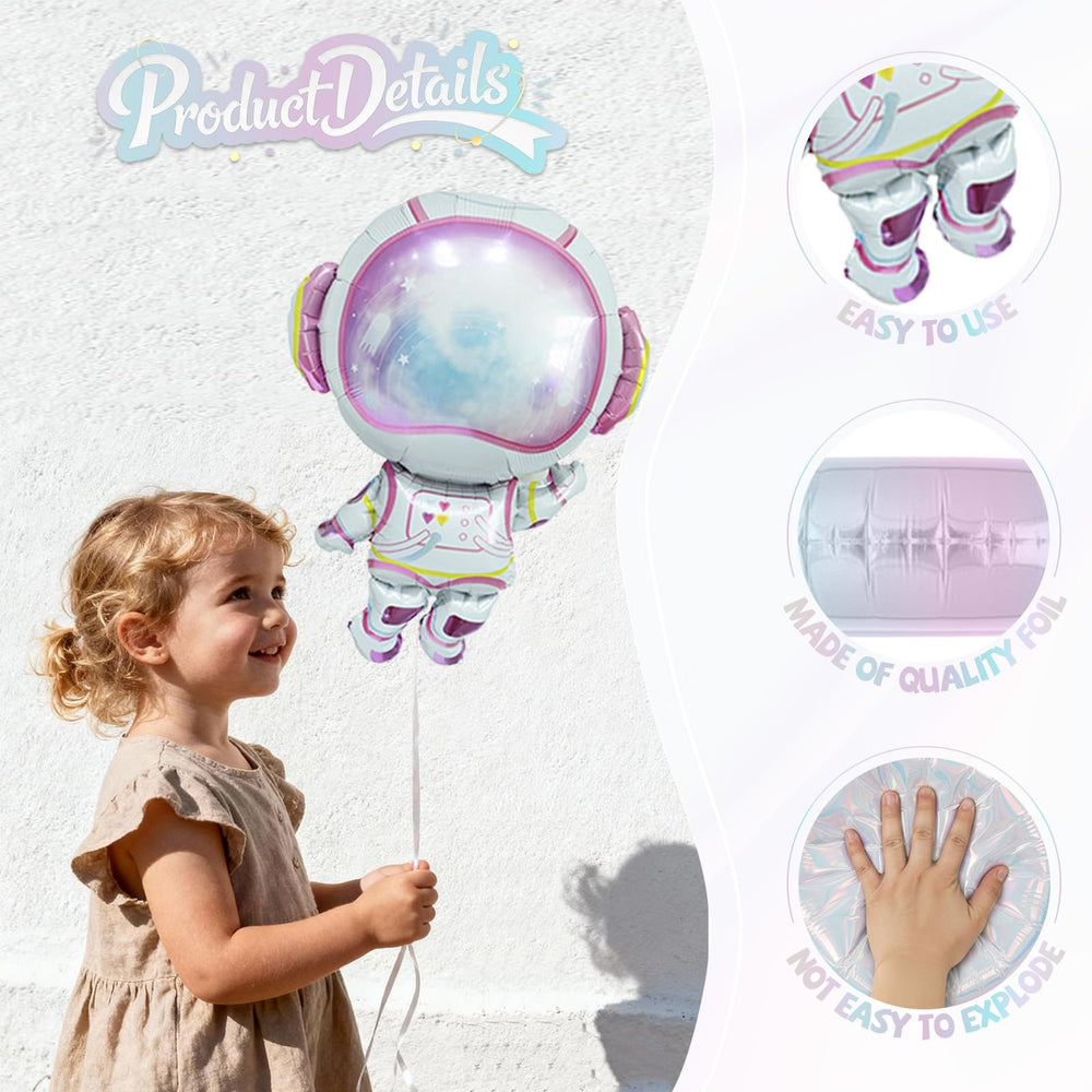Biapian pink moon foil balloon 18in brightens space-themed baby shower