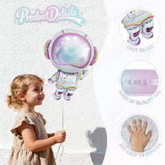 Biapian pink moon foil balloon 18in brightens space-themed baby shower