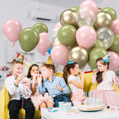 Biapian party balloons decorate doors, walls, and headboards with ease