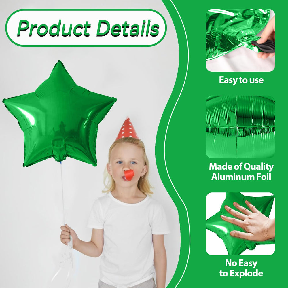 Biapian silver star foil balloon adds metallic sparkle to photos and setups.