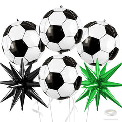 Biapian soccer balloons 22-inch foil set for vibrant sports decor.