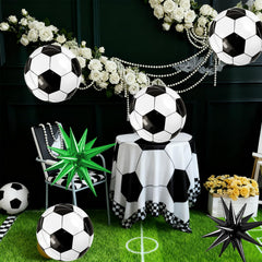Biapian soccer-themed decor idea for entrances and tables.