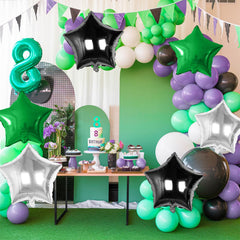 Biapian star balloons bouquet ideas for themed party color schemes.