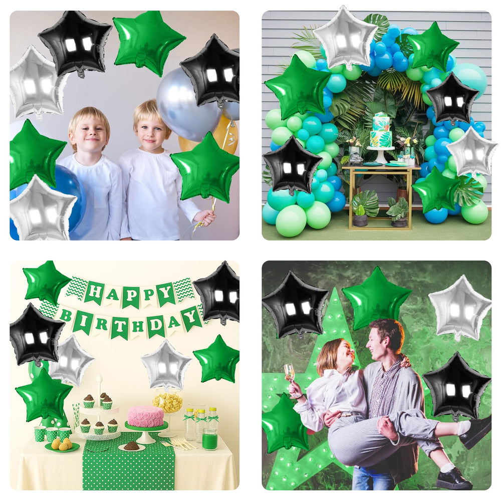 Biapian wedding birthday wall decor with metallic stars for elegant ambiance.