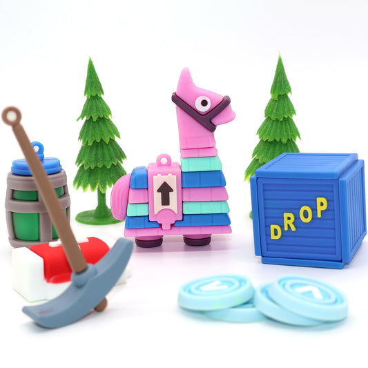 BiBo game topper llama figure for vibrant birthday cake decor and themed party vibe