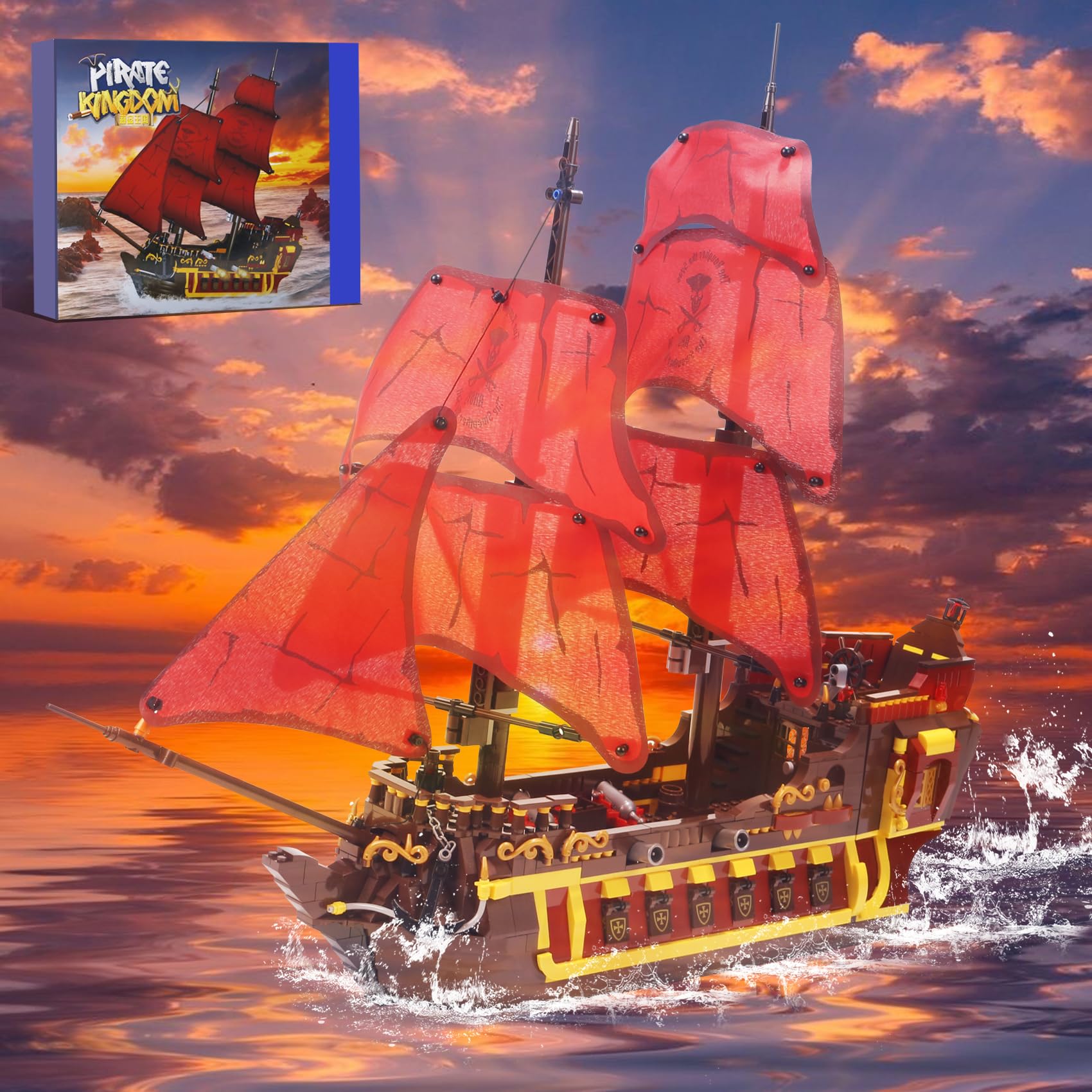 Bibilock pirate ship display stand shows ready-to-showcase presentation.