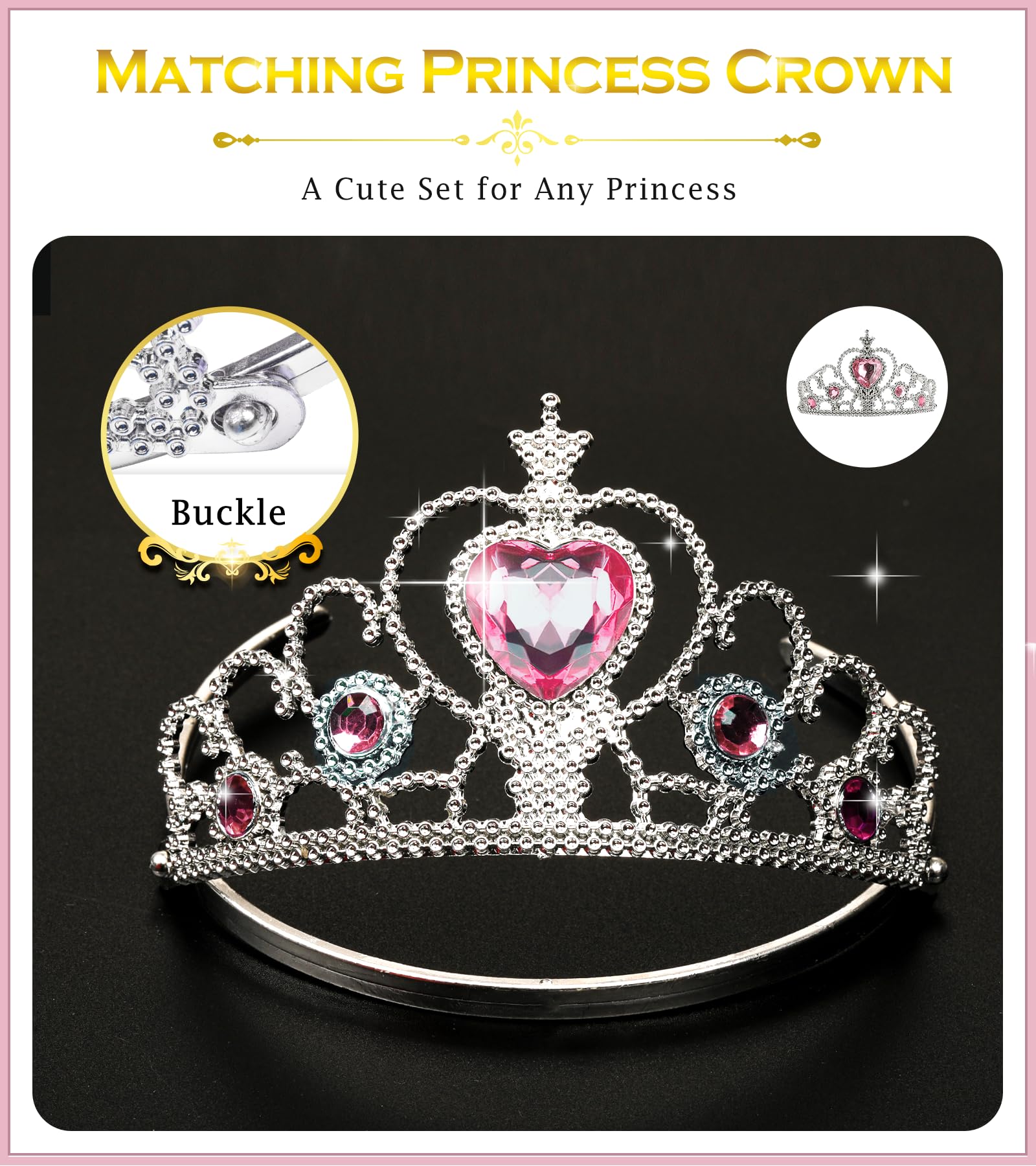 BIBUTY crown gems sparkle on sturdy plastic for lively play