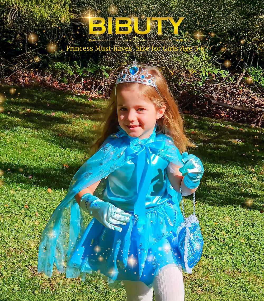 BIBUTY necklace and bracelet set enhances coordinated princess costumes.