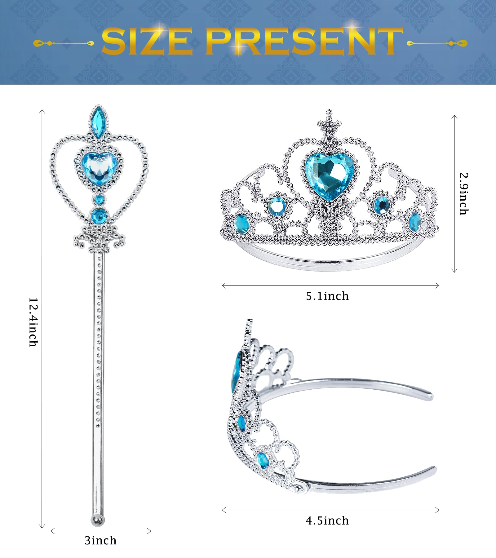 BIBUTY princess toy set ideal for parties, cosplay, and pretend play.