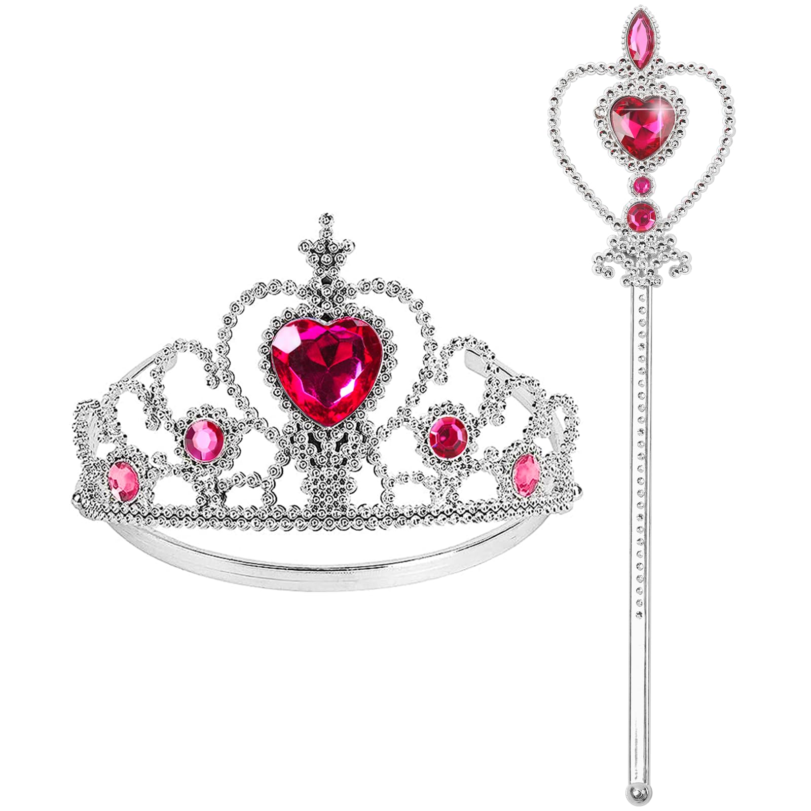 Bibuty princess crown tiara for little girls, sparkling stones for imaginative play.