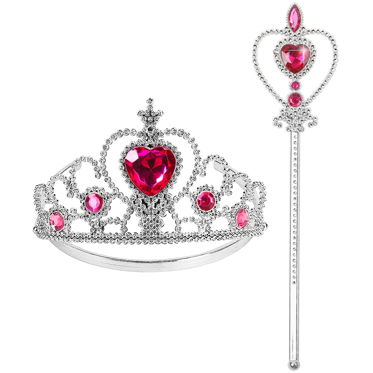 Bibuty princess crown tiara for little girls, sparkling stones for imaginative play.
