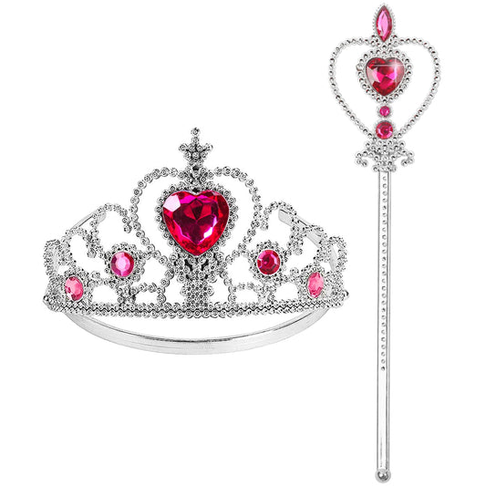 Bibuty princess crown tiara for little girls, sparkling stones for imaginative play.