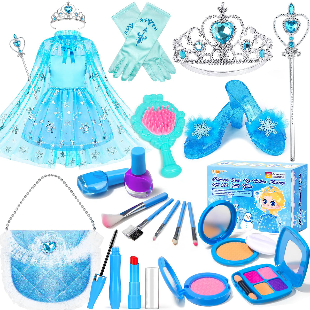 BIBUTY princess dress with cape encourages imaginative play.