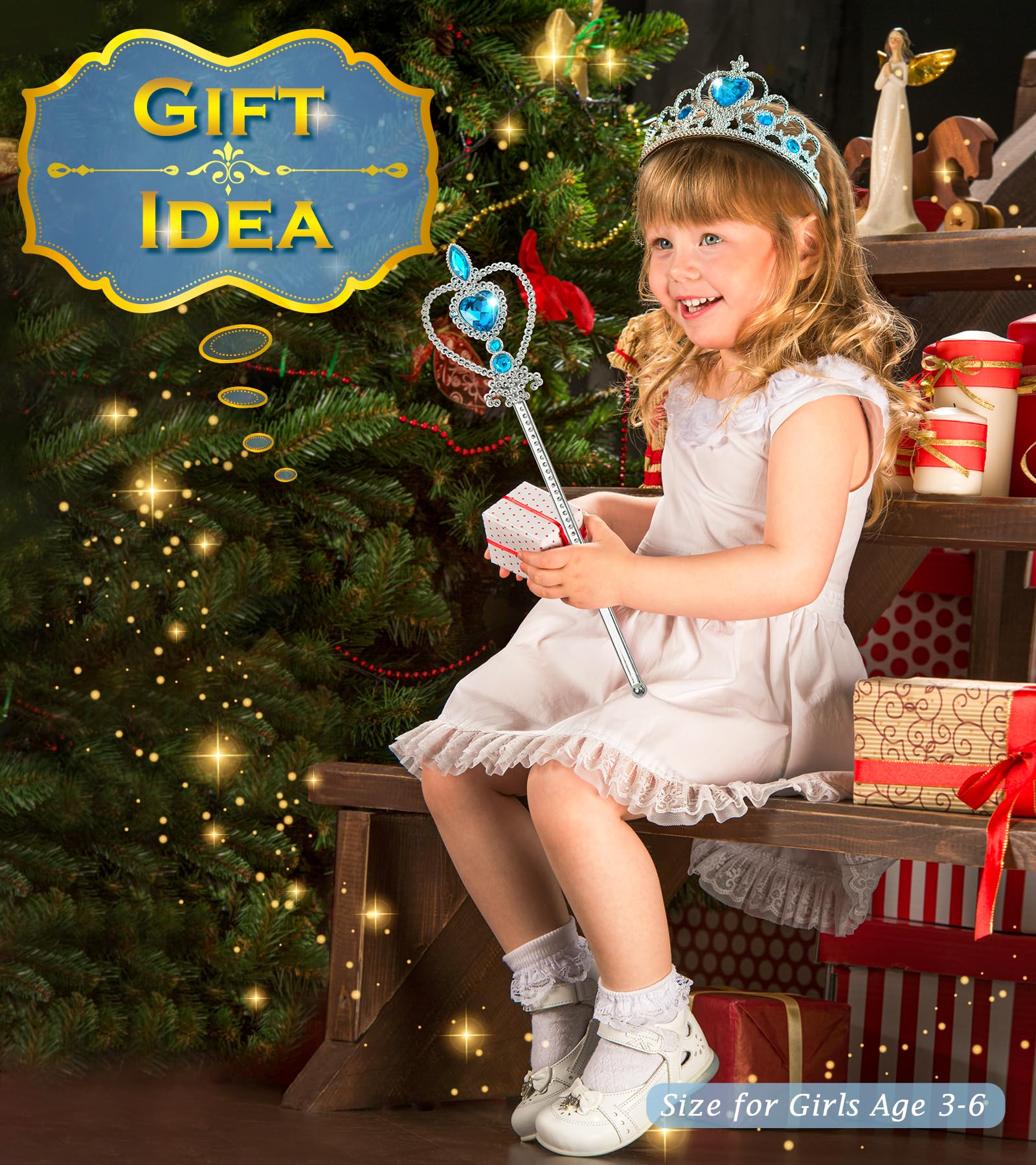 BIBUTY princess wand set for kids to complete dress-up adventures.