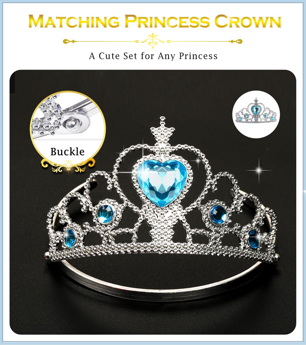 BIBUTY toddler dress-up set with crowns and wands for party fun.