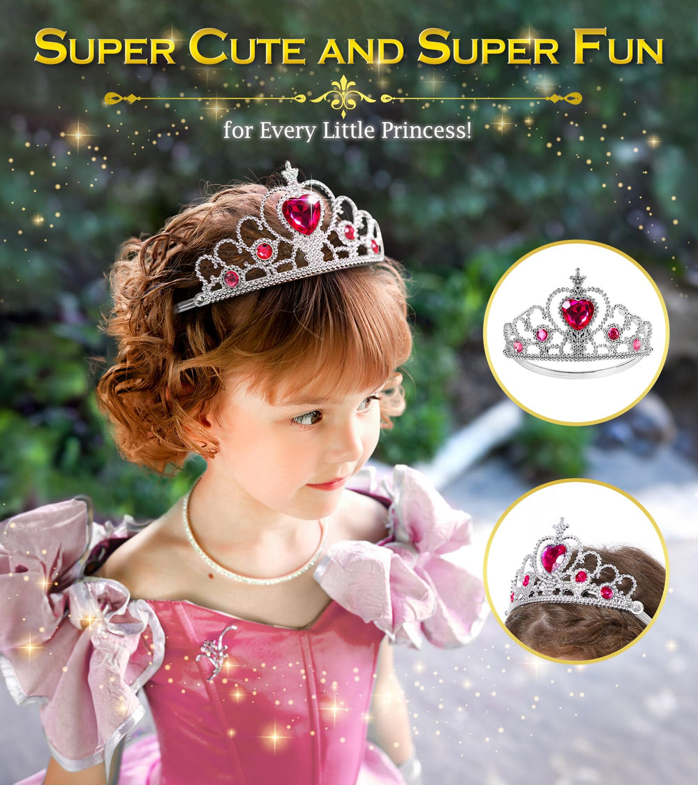 Bibuty toddler princess crown set ready for party-time fun.