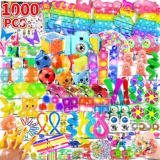 BicMan 1000pcs party favors with variety fidget toys for engaging kids at events.