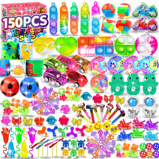 BicMan 150pcs pack of assorted toys ideal for classroom rewards and party favors.